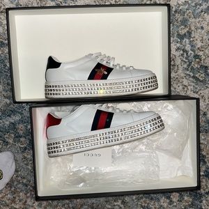Gucci Ace rhinestone sneaker